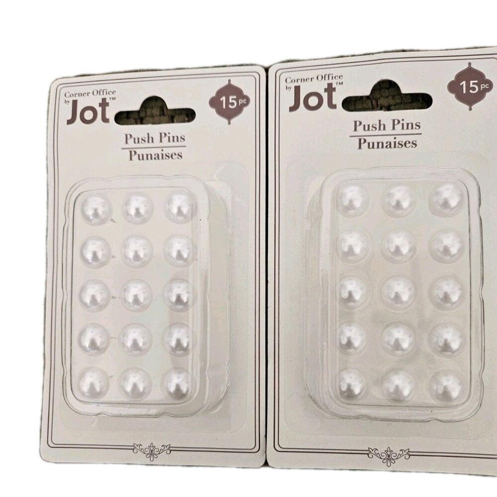 Faux Pearl Stick Push Pins Thumbtacks Craft Tacks Pin Lot Of 2 Packs